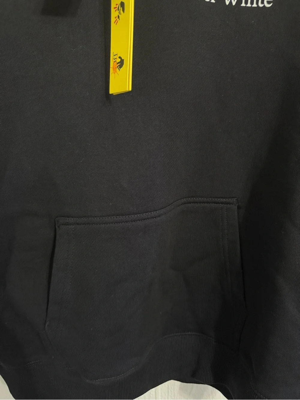 OFF-WHITE VIRGIL ABLOH KIDS PRINT HOODIE SWEATSHIRT BLACK MEDIUM 10-12